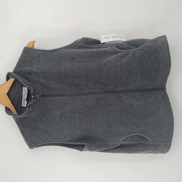 Gray Fleece Zip-Up Vest - Picture 1 of 5